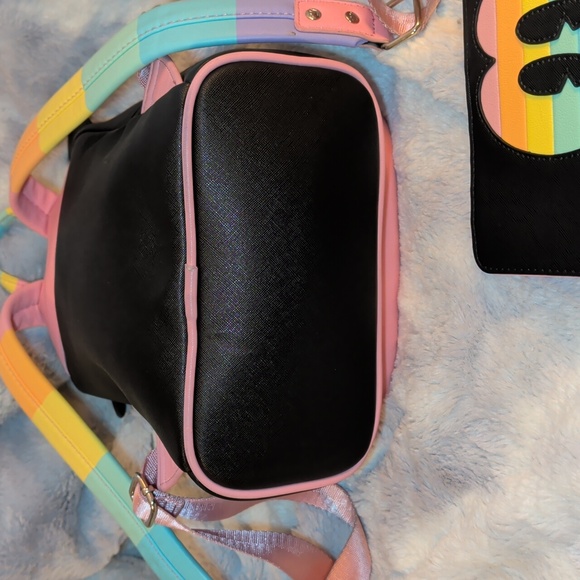 Disney Rainbow Mickey Mouse Pastel Backpack and Wallet Set - Picture 8 of 13